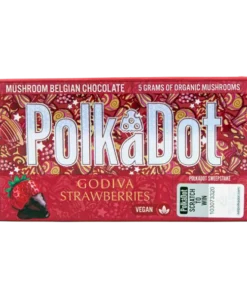 Polkadot Godiva Strawberries Dark Chocolate Bar